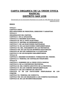 CARTA ORGANICA DE LA UNION CIVICA RADICAL DISTRITO