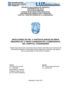 infecciones de piel y partes blandas en niños menores de 12