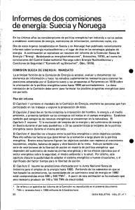 Informes de dos comisiones de energía: Suecia y Noruega