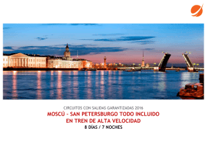 Moscú y San Petersburgo en Tren de Alta Velocidad Todo Incluido