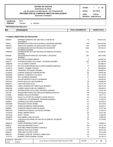 información de compras directas realizadas