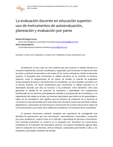 La evaluación docente en educación superior: uso de instrumentos