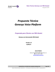 Propuesta Técnica Genesys Voice Platform