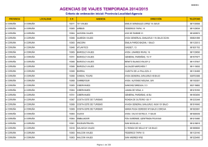 agencias de viajes temporada 2014/2015