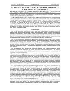 PROYECTO de Norma Oficial Mexicana PROY NOM 003