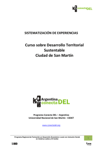 Curso sobre Desarrollo Territorial Sustentable Ciudad de San Martín