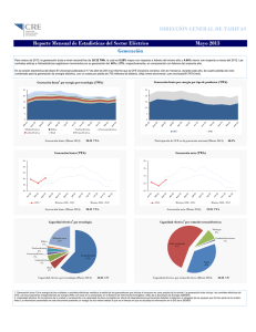Reporte Mensual de Estadísticas del Sector Eléctrico Mayo 2013