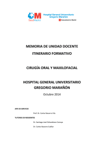 memoria de unidad docente itinerario formativo cirugía oral y