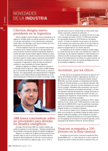 Chevron designa nuevo presidente en la Argentina ABB busca