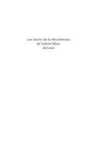 Los inicios de la obra literaria de Gabriel Miró. "Del vivir" [Fragmento]