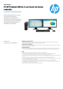 PC HP ProDesk 400 G2.5 con factor de forma reducido