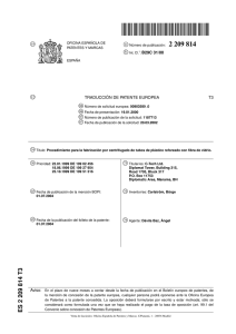 procedimiento para la fabricacion por centrifugado de tubos