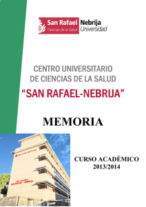 memoria san rafael 2013-2014 - Centro Universitario de Ciencias