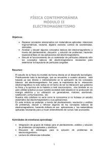 FÍSICA CONTEMPORÁNEA MÓDULO II ELECTROMAGNETISMO