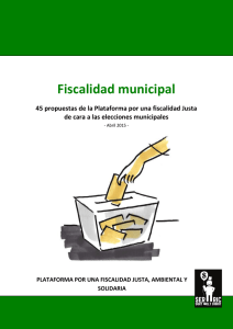 Fiscalidad municipal - Plataforma per una fiscalitat justa, ambiental i