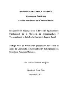 UNIVERSIDAD ESTATAL A DISTANCIA Vicerrectora Académica