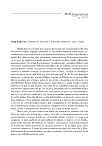 Terry Eagleton, Sobre el mal, Barcelona: Ediciones Península, 2010