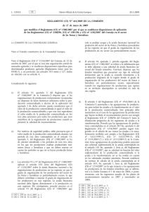 Reglamento (CE) 441/2009