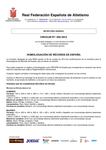 MODIFICACIONES - Real Federación Española de Atletismo
