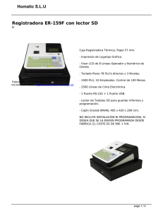 Registradora ER-159F con lector SDFICHA EN PDF