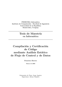 Tesis de Maestr´ıa Compilación y Certificación de Código