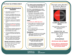 las clases - New Mexico School for the Deaf