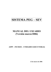 sistema peg – sev - Oficina de Planeamiento y Presupuesto