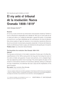 El rey ante el tribunal de la revolución: Nueva Granada 1808
