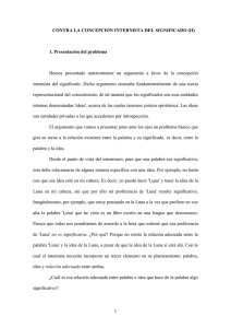 1 CONTRA LA CONCEPCIÓN INTERNISTA DEL SIGNIFICADO (II