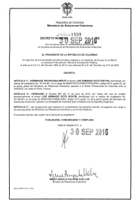 decreto 1559 del 30 de septiembre de 2016