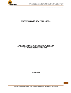informe de evaluación i semestre 2015