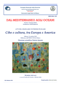 Cibo e cultura, tra Europa e America