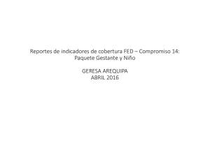 Reportes de indicadores de cobertura FED – Compromiso 14