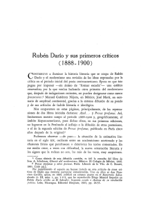 Ruben Dario y sus primeros criticos (1888- 1900)