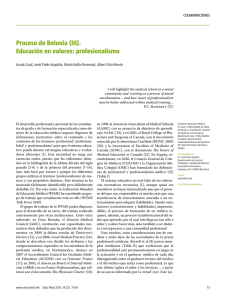 Proceso de Bolonia (III). Educación en valores: profesionalismo