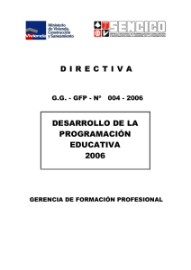 Directiva GG/GFP Nº 004-2006