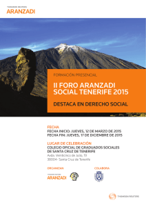 II FORO ARANZADI SOCIAL TENERIFE 2015