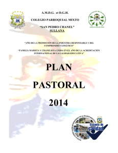 plan pastoral 2014 - Colegio "San Pedro Chanel