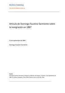 Artículo de Domingo Faustino Sarmiento sobre la