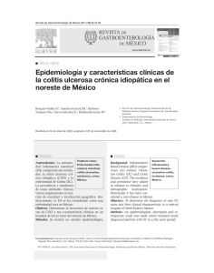 Epidemiología y características clínicas de la colitis ulcerosa crónica