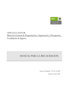 manual para la recaudación - Secretaría de Comunicaciones y