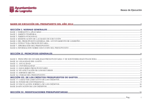 Presupuesto 2014 Bases de Ejecución