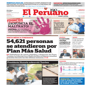 54621 personas se atendieron por Plan Más Salud - Peruana