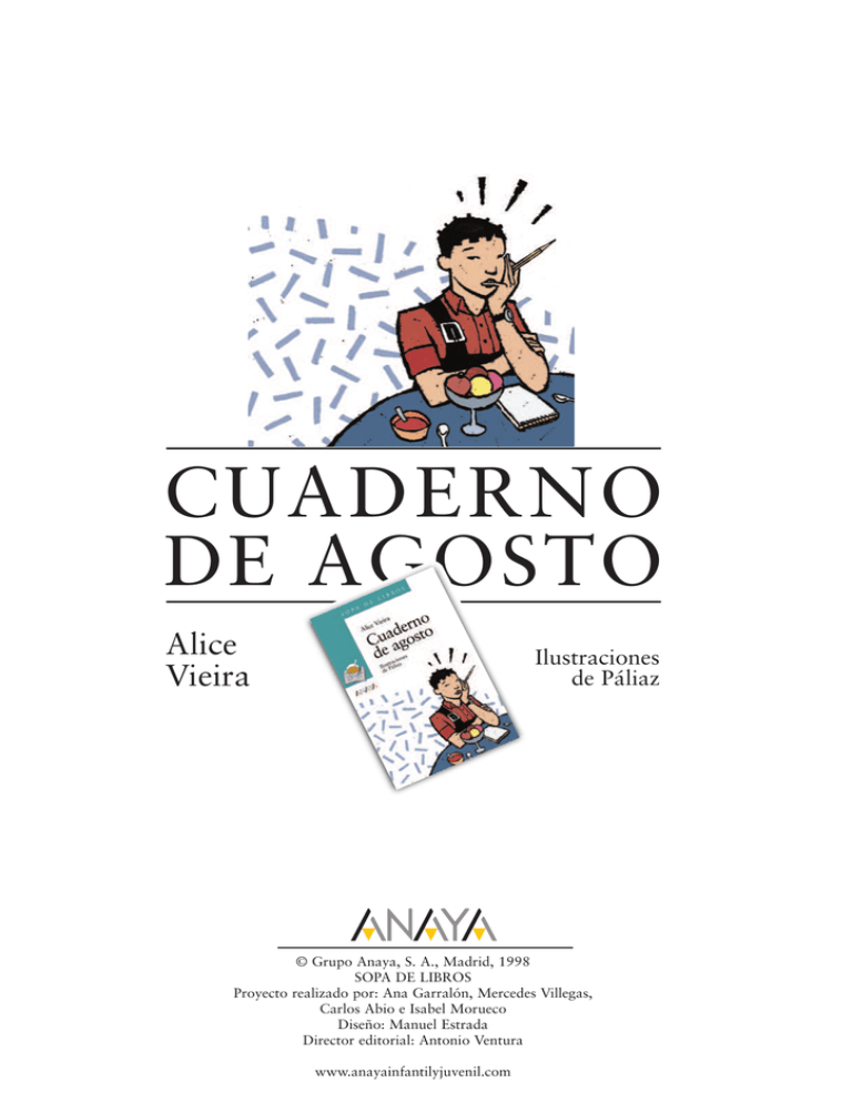 Cuaderno De Agosto Anaya Infantil Y Juvenil 9907