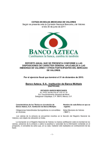 Informe Anual Banco Azteca 2010