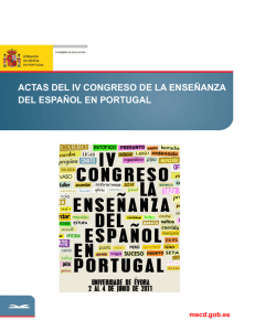 actas del iv congreso de la enseñanza del español en portugal