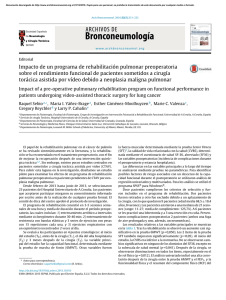 Impacto de un programa de rehabilitación pulmonar preoperatoria