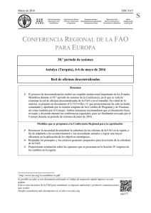 CONFERENCIA REGIONAL DE LA FAO PARA EUROPA