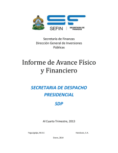 SDP - Secretaria de Finanzas