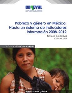 Síntesis ejecutiva. Pobreza y género en México 2008-2012
